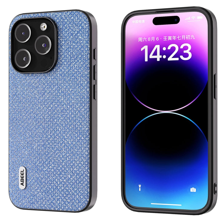 For iPhone 15 Pro ABEEL Diamond Black Edge Phone Case(Sapphire Blue) - HoMEdemic™ 