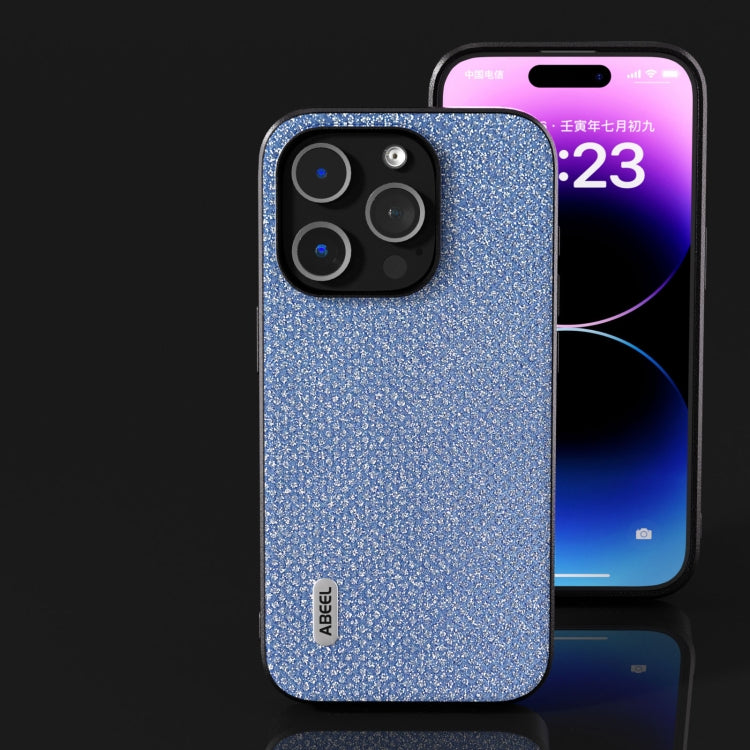 For iPhone 15 Pro ABEEL Diamond Black Edge Phone Case(Sapphire Blue) - HoMEdemic™ 