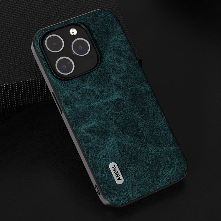 For iPhone 15 Pro ABEEL Dream Litchi Texture PU Phone Case(Blue) - HoMEdemic™ 