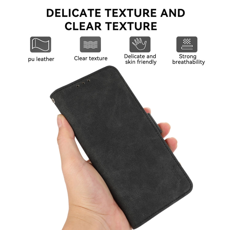 For iPhone 15 Pro ABEEL Frosted Magnetic RFID Leather Phone Case(Black) - HoMEdemic™ 