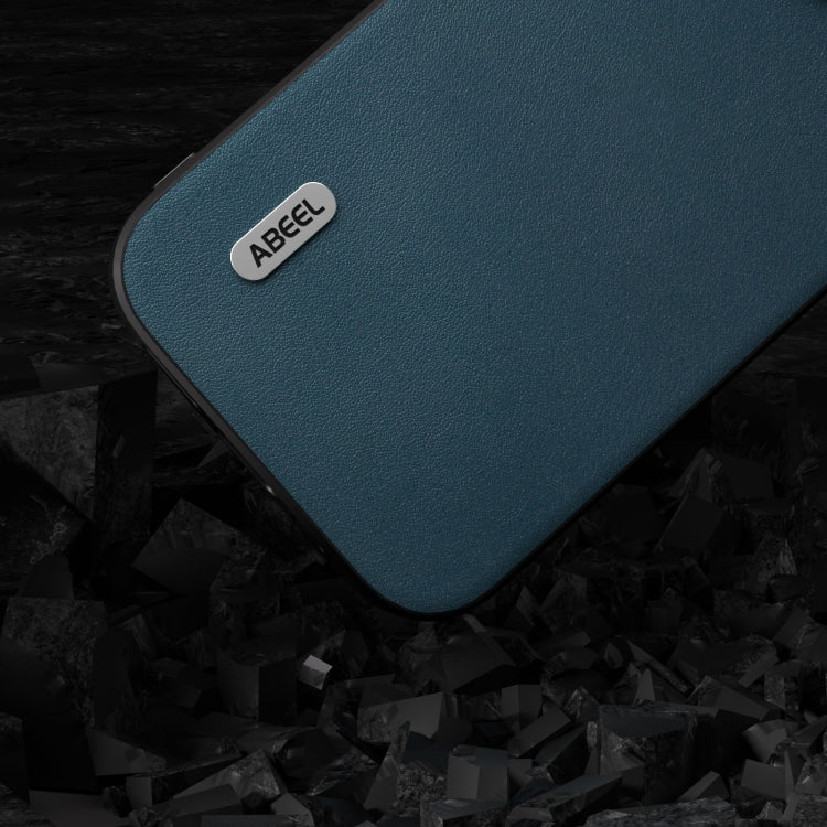 For iPhone 15 Pro ABEEL Genuine Leather Xiaoya Series Phone Case(Dark Green) - HoMEdemic™ 