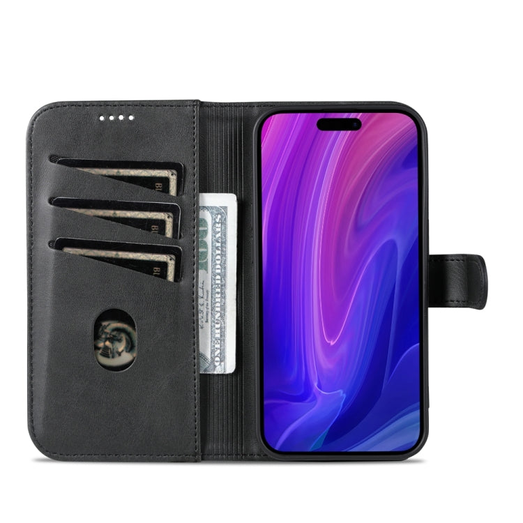 For iPhone 15 Pro AZNS Skin Feel Calf Texture Flip Leather Phone Case(Black) - HoMEdemic™ 
