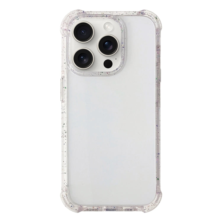 For iPhone 15 Pro Acrylic Color Point Transparent Phone Case(White) - HoMEdemic™ 
