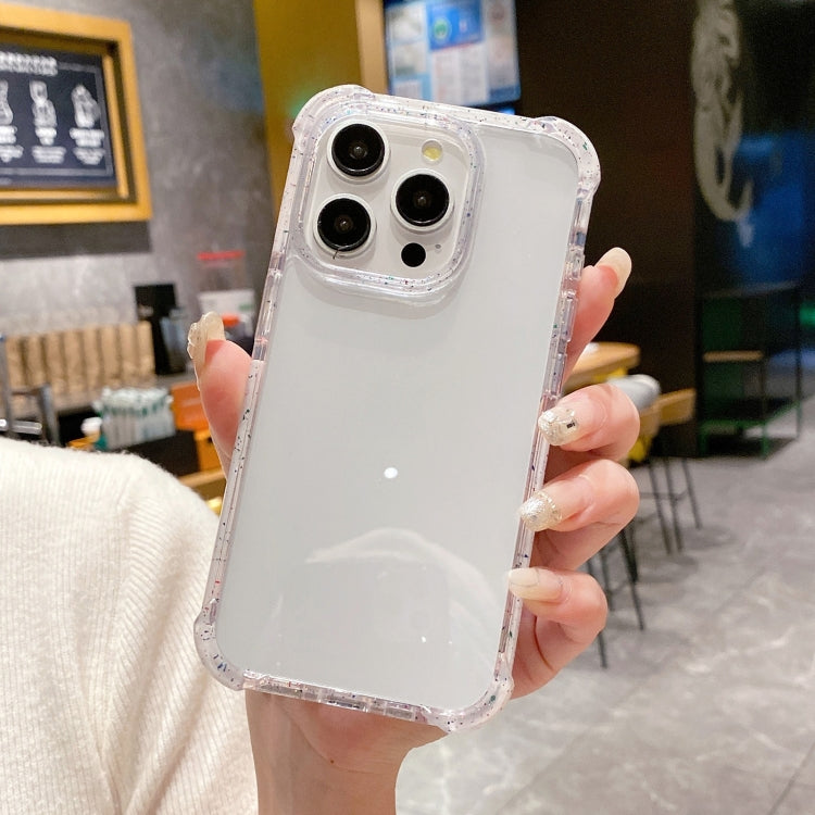 For iPhone 15 Pro Acrylic Color Point Transparent Phone Case(White) - HoMEdemic™ 