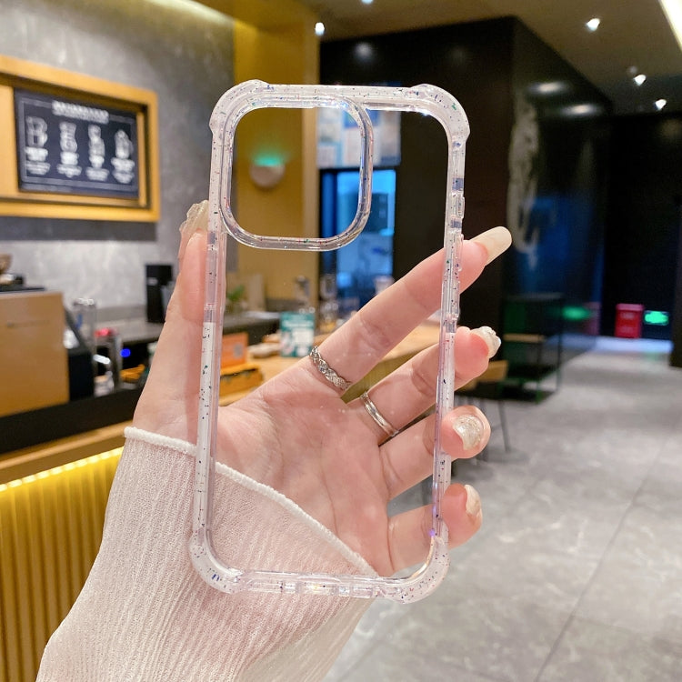 For iPhone 15 Pro Acrylic Color Point Transparent Phone Case(White) - HoMEdemic™ 