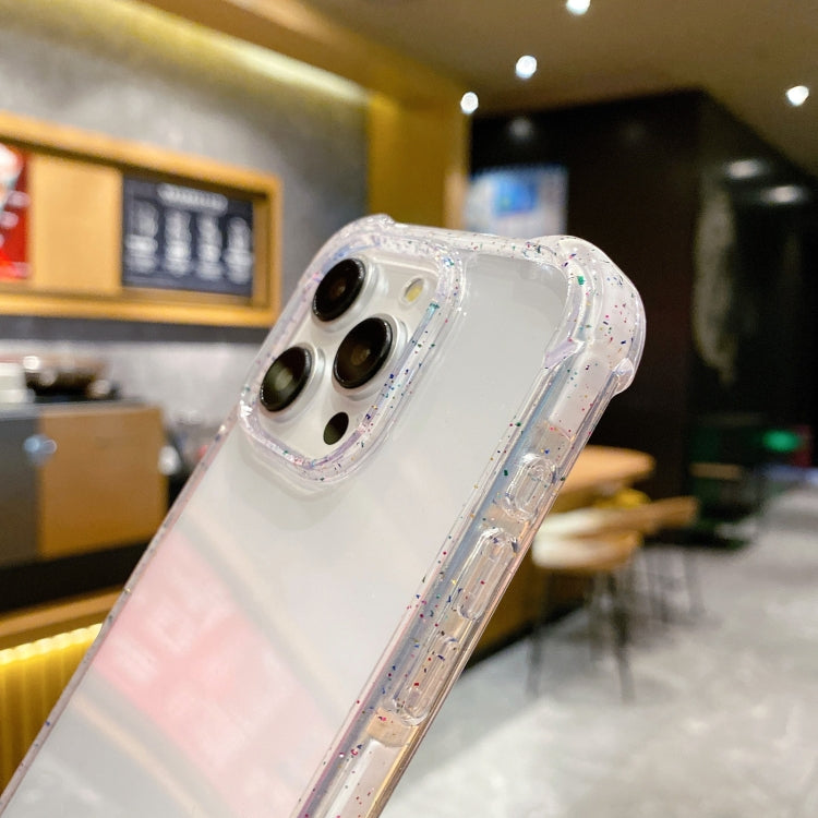 For iPhone 15 Pro Acrylic Color Point Transparent Phone Case(White) - HoMEdemic™ 