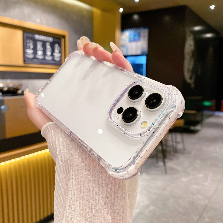For iPhone 15 Pro Acrylic Color Point Transparent Phone Case(White) - HoMEdemic™ 