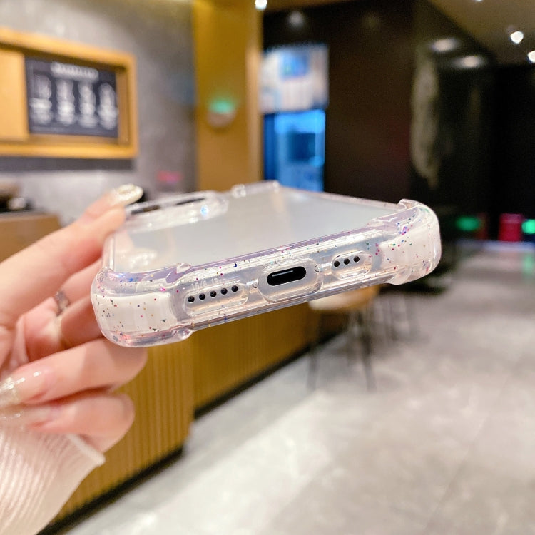 For iPhone 15 Pro Acrylic Color Point Transparent Phone Case(White) - HoMEdemic™ 