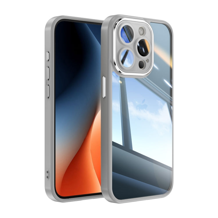 For iPhone 15 Pro Acrylic Hybrid TPU Armor Shockproof Phone Case(Grey) - HoMEdemic™ 