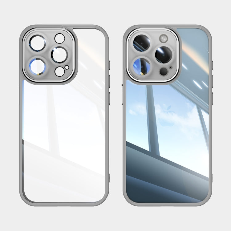For iPhone 15 Pro Acrylic Hybrid TPU Armor Shockproof Phone Case(Grey) - HoMEdemic™ 