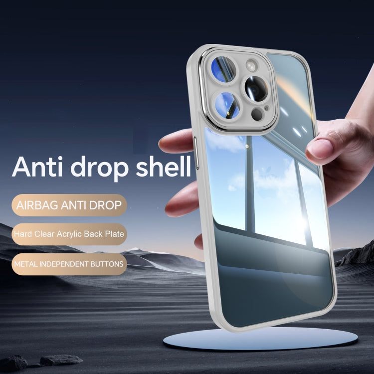For iPhone 15 Pro Acrylic Hybrid TPU Armor Shockproof Phone Case(Grey) - HoMEdemic™ 