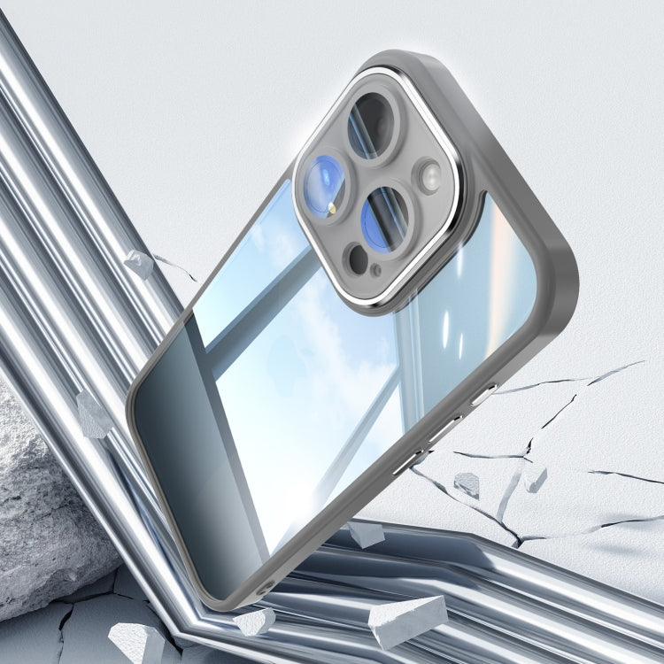 For iPhone 15 Pro Acrylic Hybrid TPU Armor Shockproof Phone Case(Grey) - HoMEdemic™ 