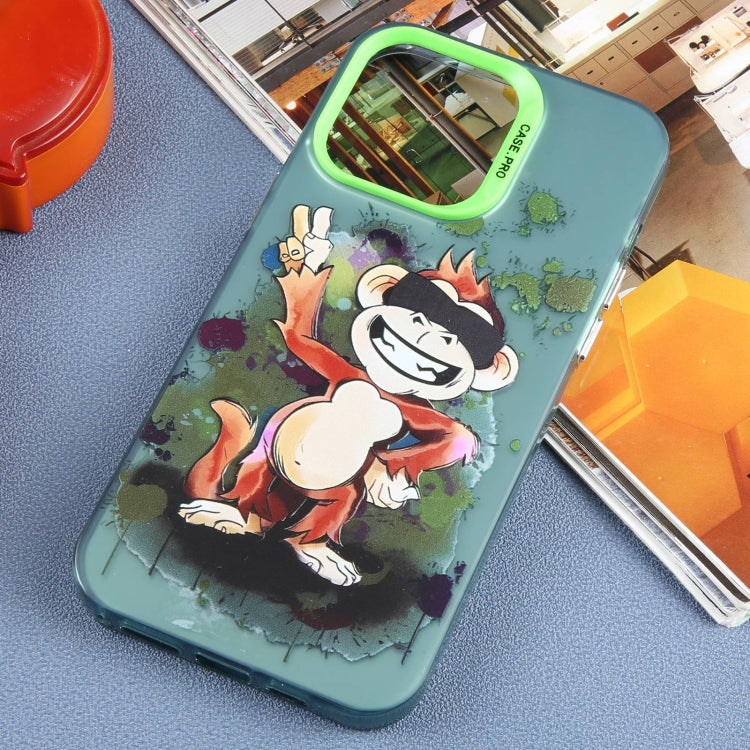 For iPhone 15 Pro Animal Pattern PC Phone Case(Monkey) - HoMEdemic™ 
