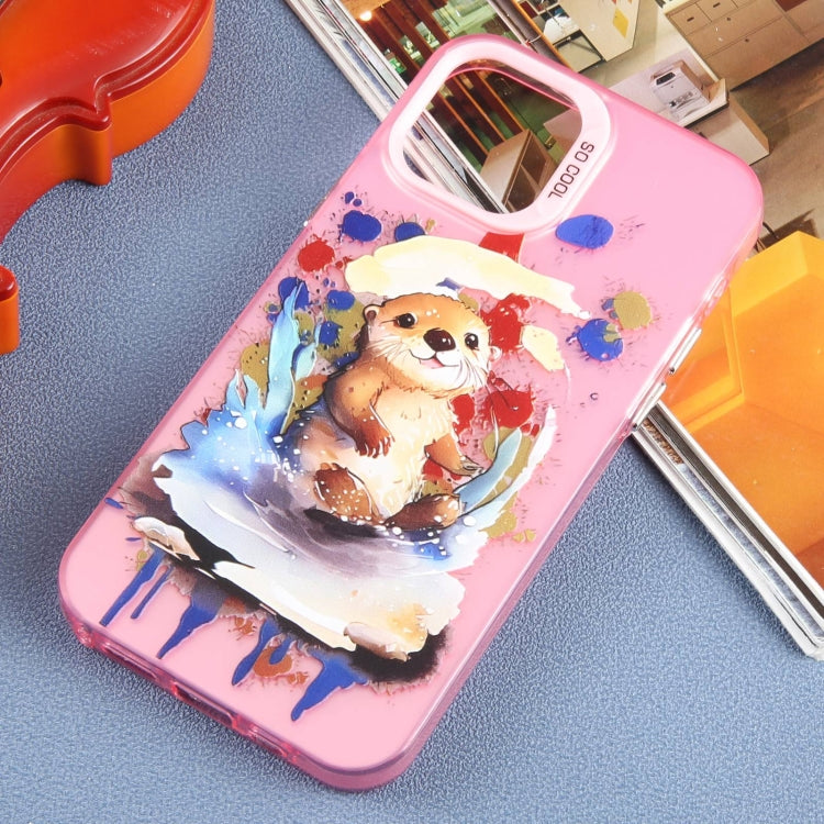 For iPhone 15 Pro Animal Pattern PC Phone Case(Otter) - HoMEdemic™ 