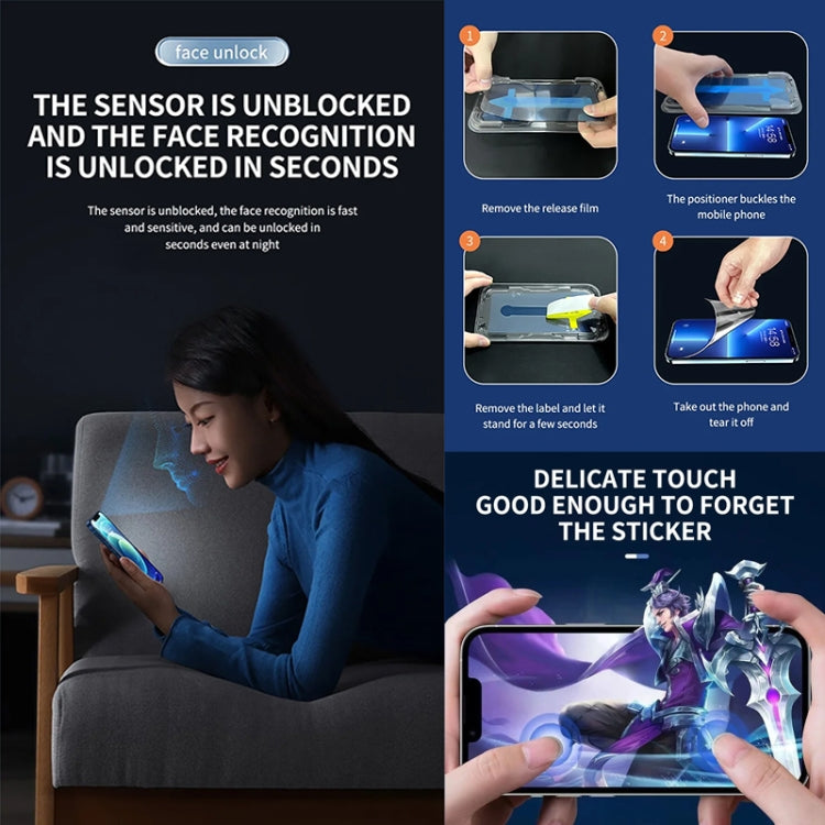 For iPhone 15 Pro Anti-peeping Fast Attach Dust-proof Anti-static Tempered Glass Film - HoMEdemic™ 