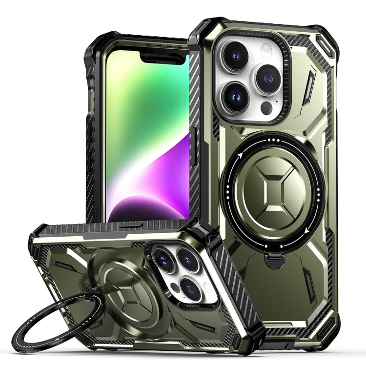 For iPhone 15 Pro Armor Series Holder Phone Case(Army Green) - HoMEdemic™ 