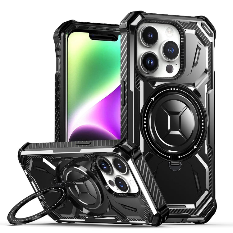 For iPhone 15 Pro Armor Series Holder Phone Case(Black) - HoMEdemic™ 