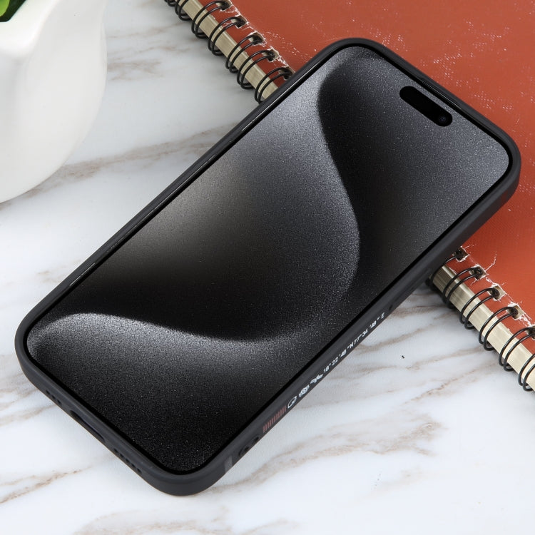 For iPhone 15 Pro Astronaut Pattern Silicone Straight Edge Phone Case(Flying Astronaut-Black) - HoMEdemic™ 