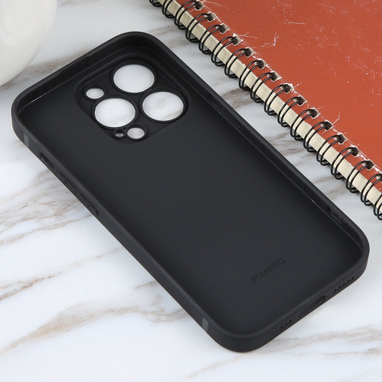 For iPhone 15 Pro Astronaut Pattern Silicone Straight Edge Phone Case(Flying Astronaut-Black) - HoMEdemic™ 