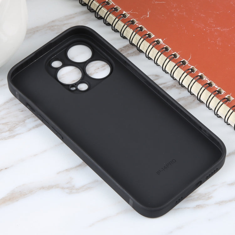 For iPhone 15 Pro Astronaut Pattern Silicone Straight Edge Phone Case(Planet Landing-Black) - HoMEdemic™ 