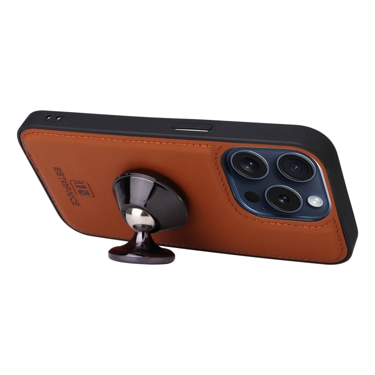 For iPhone 15 Pro BETOPNICE BN-005 2 in 1 Detachable Imitate Genuine Leather Phone Case(Brown) - HoMEdemic™ 