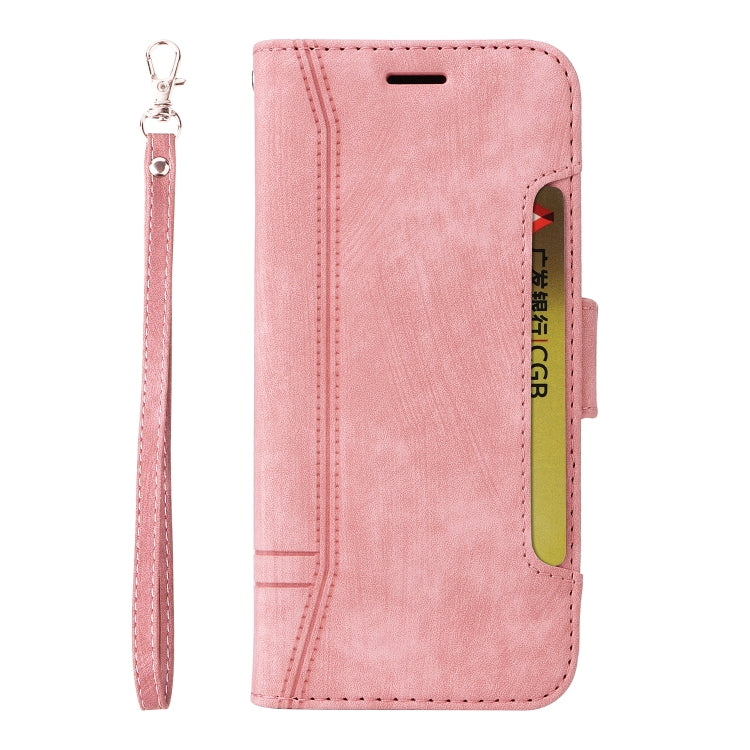 For iPhone 15 Pro BETOPNICE Dual-side Buckle Leather Phone Case(Pink) - HoMEdemic™ 