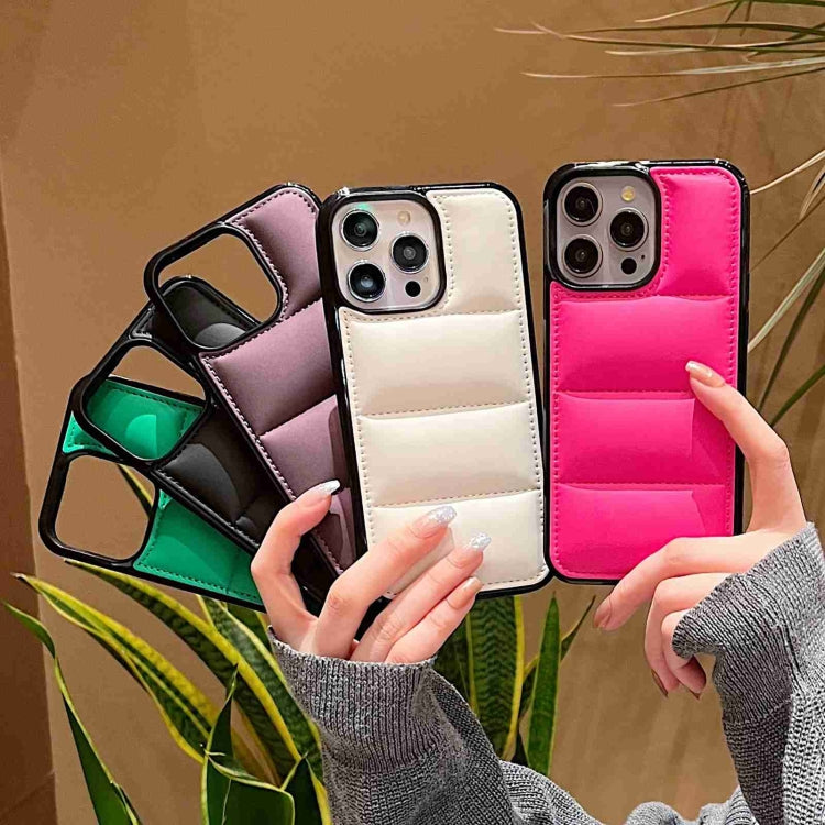 For iPhone 15 Pro Big Hole Eiderdown Airbag Phone Case(Black) - HoMEdemic™ 