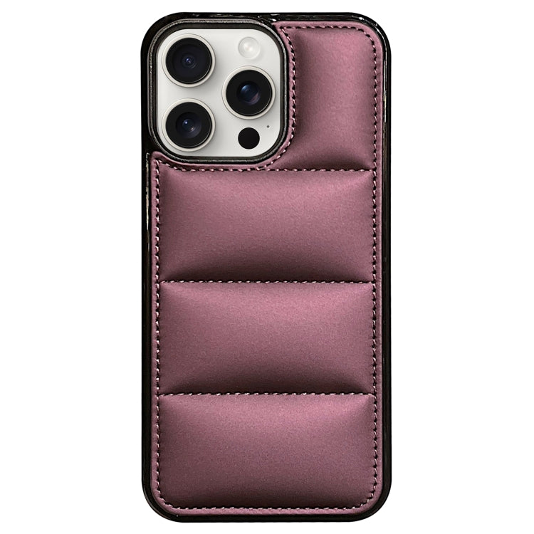 For iPhone 15 Pro Big Hole Eiderdown Airbag Phone Case(Wine Red) - HoMEdemic™ 