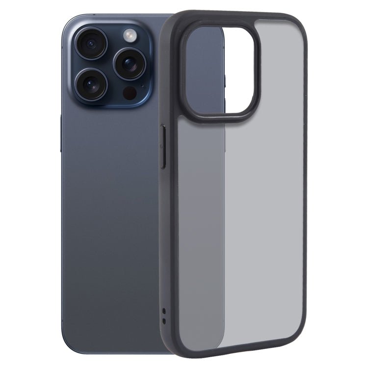 For iPhone 15 Pro Big Pore Matte Black TPU + PC Phone Case - HoMEdemic™ 