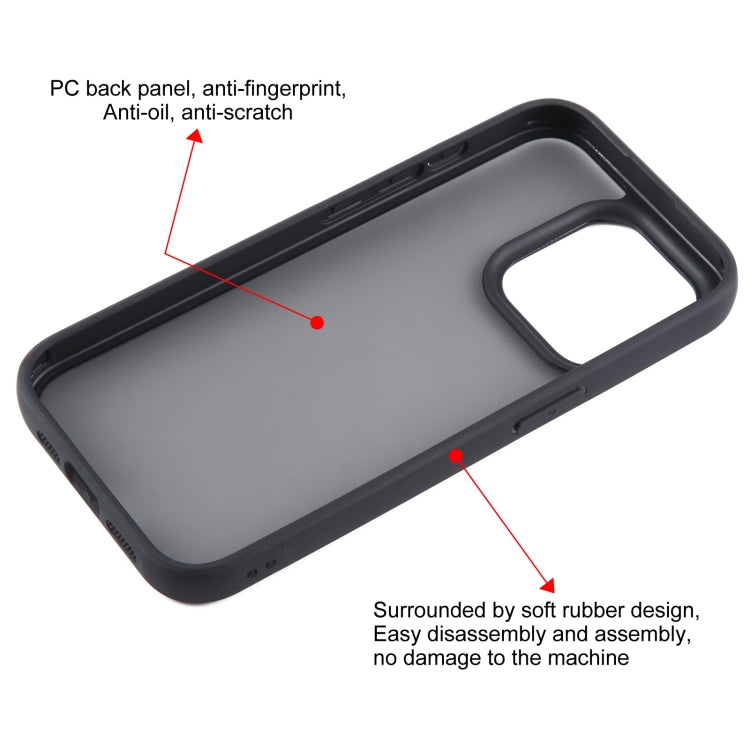 For iPhone 15 Pro Big Pore Matte Black TPU + PC Phone Case - HoMEdemic™ 