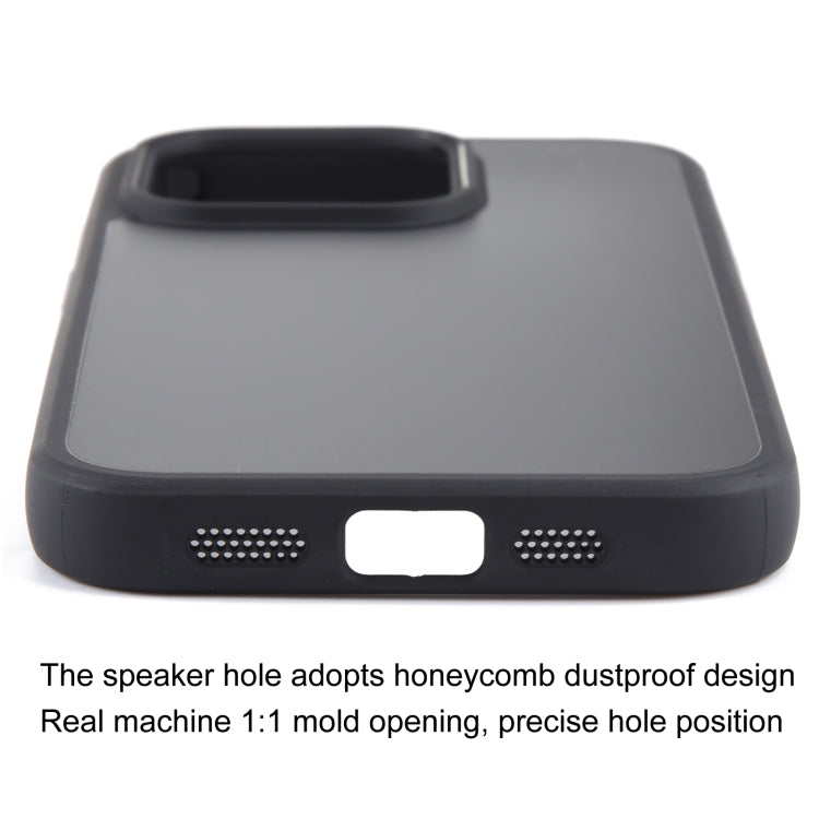 For iPhone 15 Pro Big Pore Matte Black TPU + PC Phone Case - HoMEdemic™ 