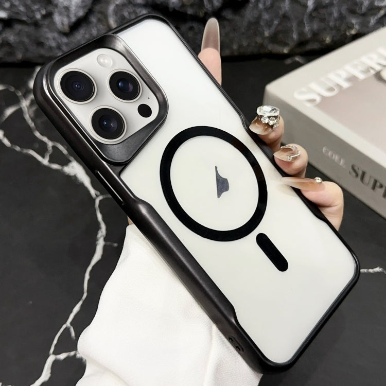 For iPhone 15 Pro Blade Electroplating Frosted MagSafe Magnetic Phone Case(Black) - HoMEdemic™ 