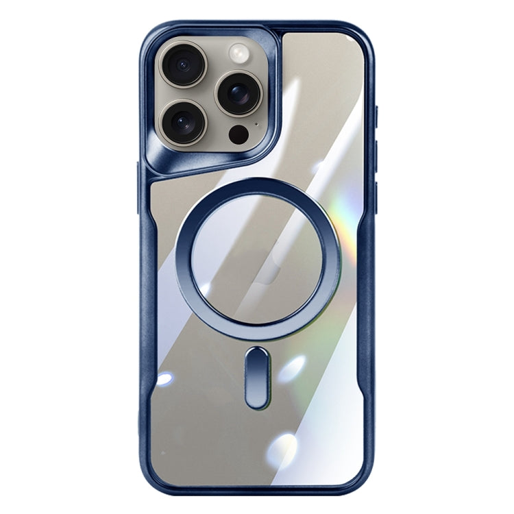 For iPhone 15 Pro Blade MagSafe Magnetic Transparent PC Phone Case(Blue) - HoMEdemic™ 
