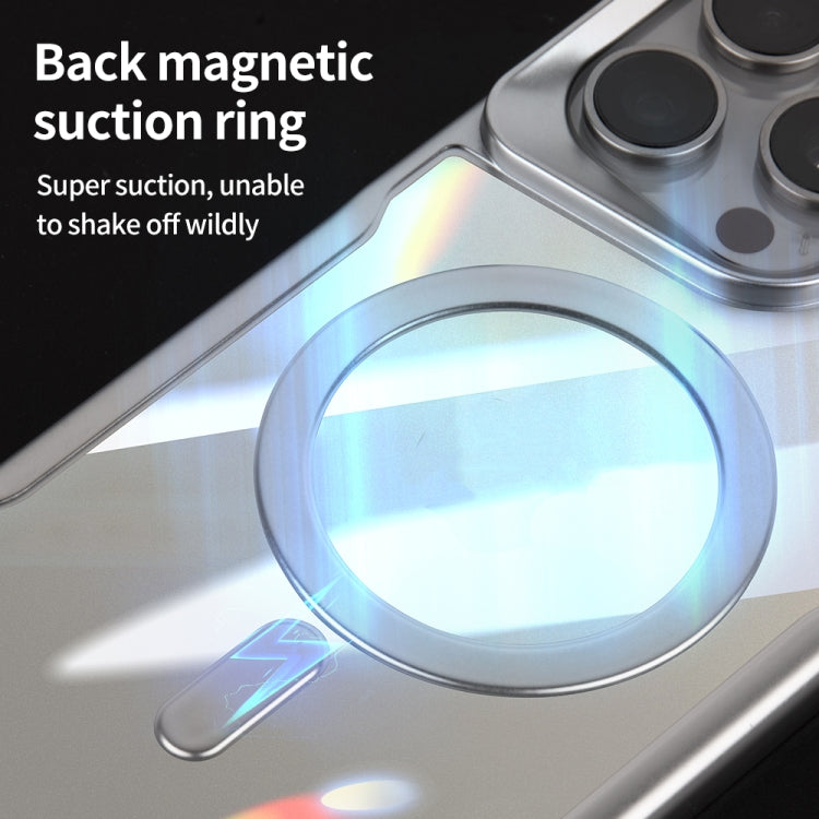 For iPhone 15 Pro Blade MagSafe Magnetic Transparent PC Phone Case(Blue) - HoMEdemic™ 
