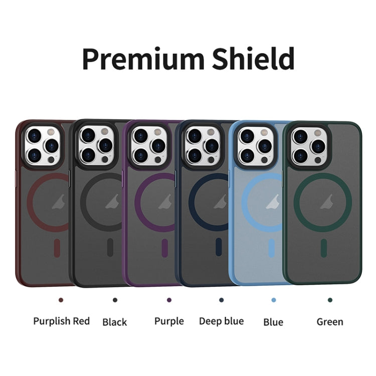 For iPhone 15 Pro Brilliant Series MagSafe Micro-frosted Anti-fingerprint PC Phone Case(Blue) - HoMEdemic™ 