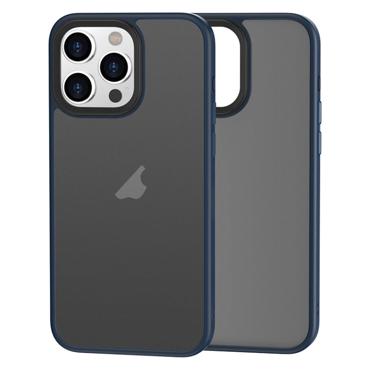 For iPhone 15 Pro Brilliant Series Micro-frosted Anti-fingerprint PC Phone Case(Dark Blue) - HoMEdemic™ 