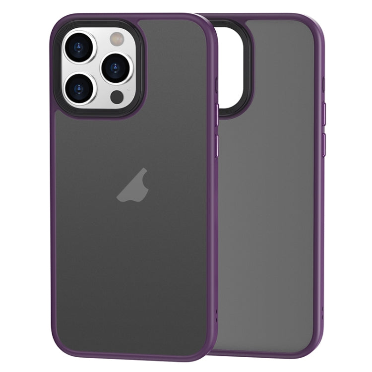 For iPhone 15 Pro Brilliant Series Micro-frosted Anti-fingerprint PC Phone Case(Purple) - HoMEdemic™ 