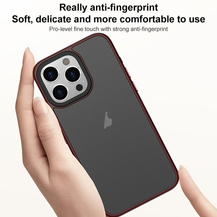 For iPhone 15 Pro Brilliant Series Micro-frosted Anti-fingerprint PC Phone Case(Purplish Red) - HoMEdemic™ 