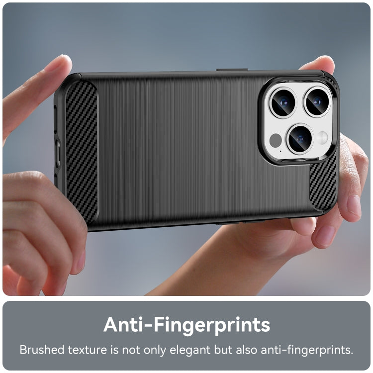 For iPhone 15 Pro Brushed Texture Carbon Fiber TPU Phone Case(Black) - HoMEdemic™ 