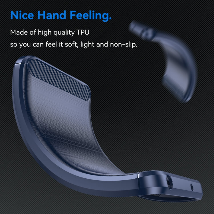 For iPhone 15 Pro Brushed Texture Carbon Fiber TPU Phone Case(Blue) - HoMEdemic™ 