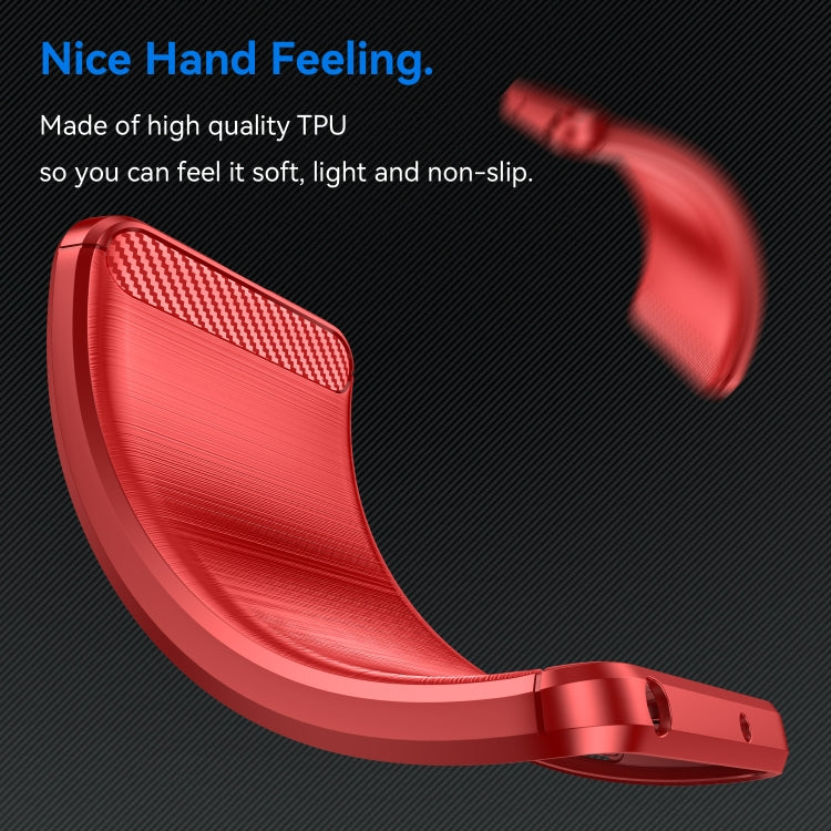 For iPhone 15 Pro Brushed Texture Carbon Fiber TPU Phone Case(Red) - HoMEdemic™ 