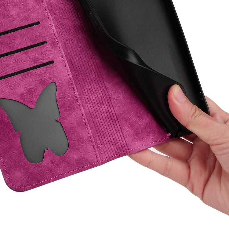 For iPhone 15 Pro Butterfly Cat Embossing Flip Leather Phone Case(Pink) - HoMEdemic™ 
