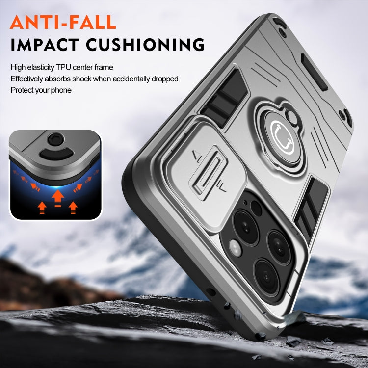 For iPhone 15 Pro Camshield Ring Holder Phone Case(Grey) - HoMEdemic™ 