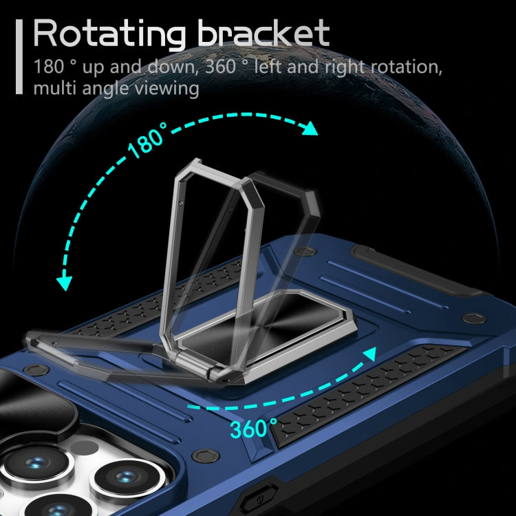 For iPhone 15 Pro Camshield Robot TPU Hybrid PC Phone Case(Blue) - HoMEdemic™ 