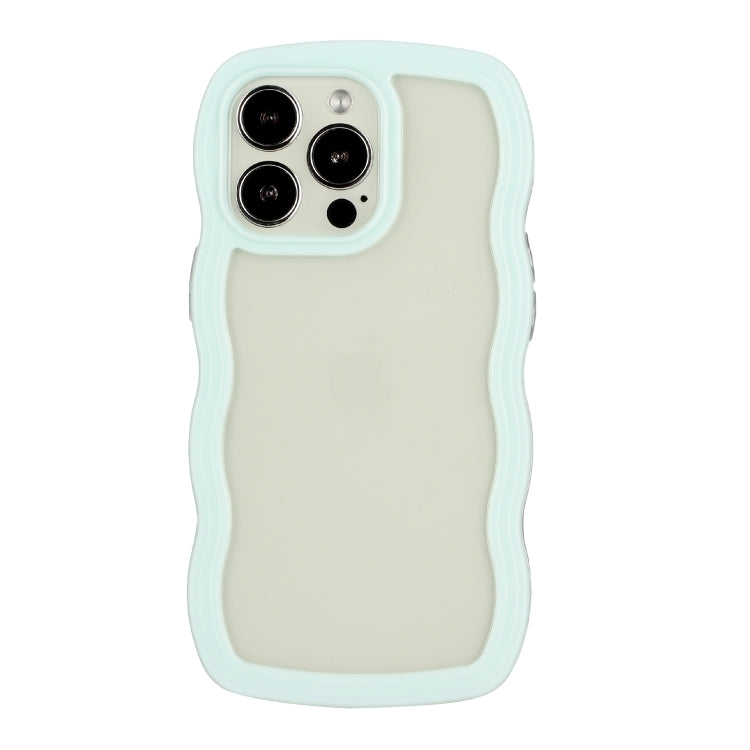 For iPhone 15 Pro Candy Color Wave TPU Clear PC Phone Case(Green) - HoMEdemic™ 