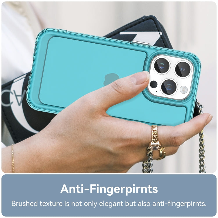 For iPhone 15 Pro Candy Series TPU Phone Case(Transparent Blue) - HoMEdemic™ 
