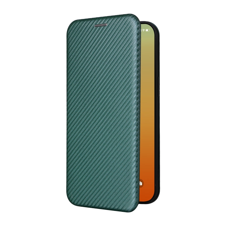 For iPhone 15 Pro Carbon Fiber Texture Flip Leather Phone Case(Green) - HoMEdemic™ 