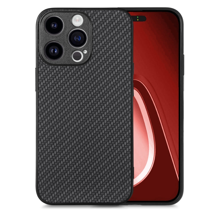 For iPhone 15 Pro Carbon Fiber Texture Leather Back Phone Case(Black) - HoMEdemic™ 