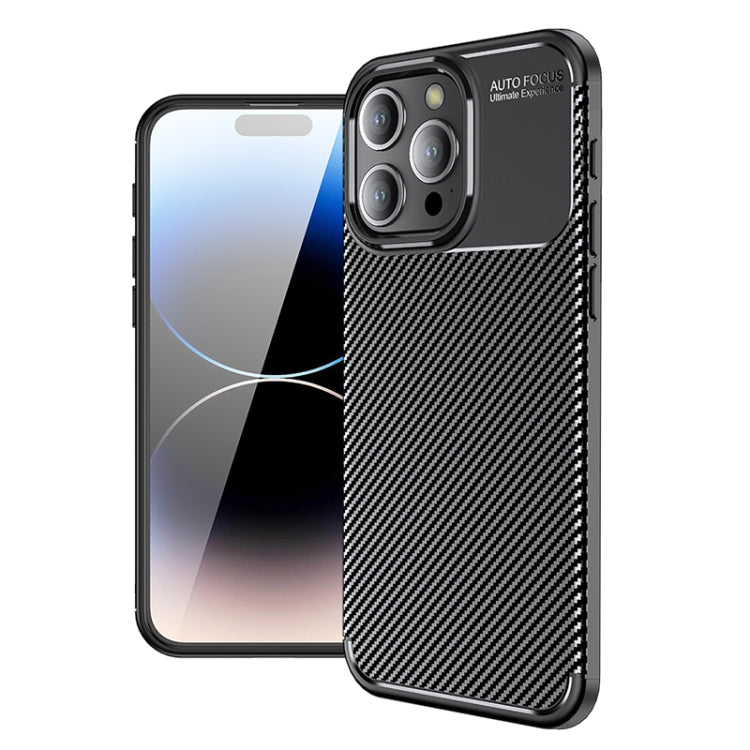 For iPhone 15 Pro Carbon Fiber Texture Shockproof TPU Phone Case(Black) - HoMEdemic™ 