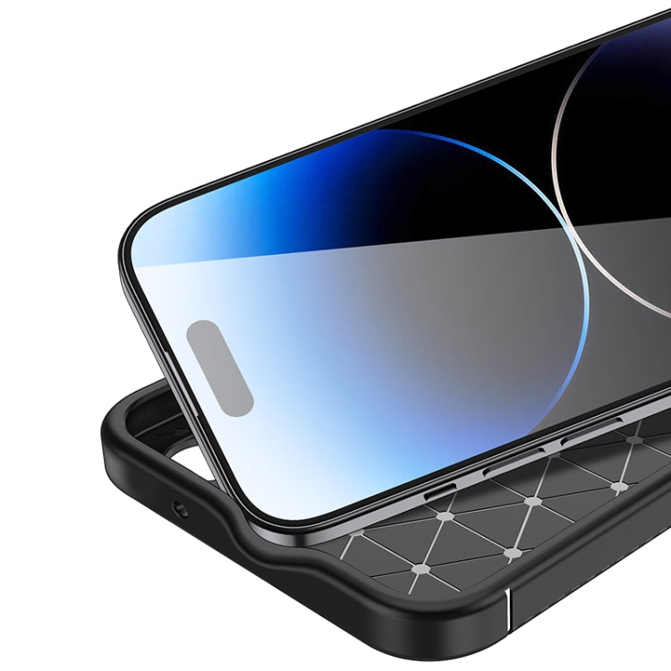 For iPhone 15 Pro Carbon Fiber Texture Shockproof TPU Phone Case(Black) - HoMEdemic™ 
